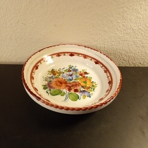 EXQUISITE VTG Hand painted Gmundner Keramik 8" Ceramic Bowl Made In Austria. - Picture 4 of 5